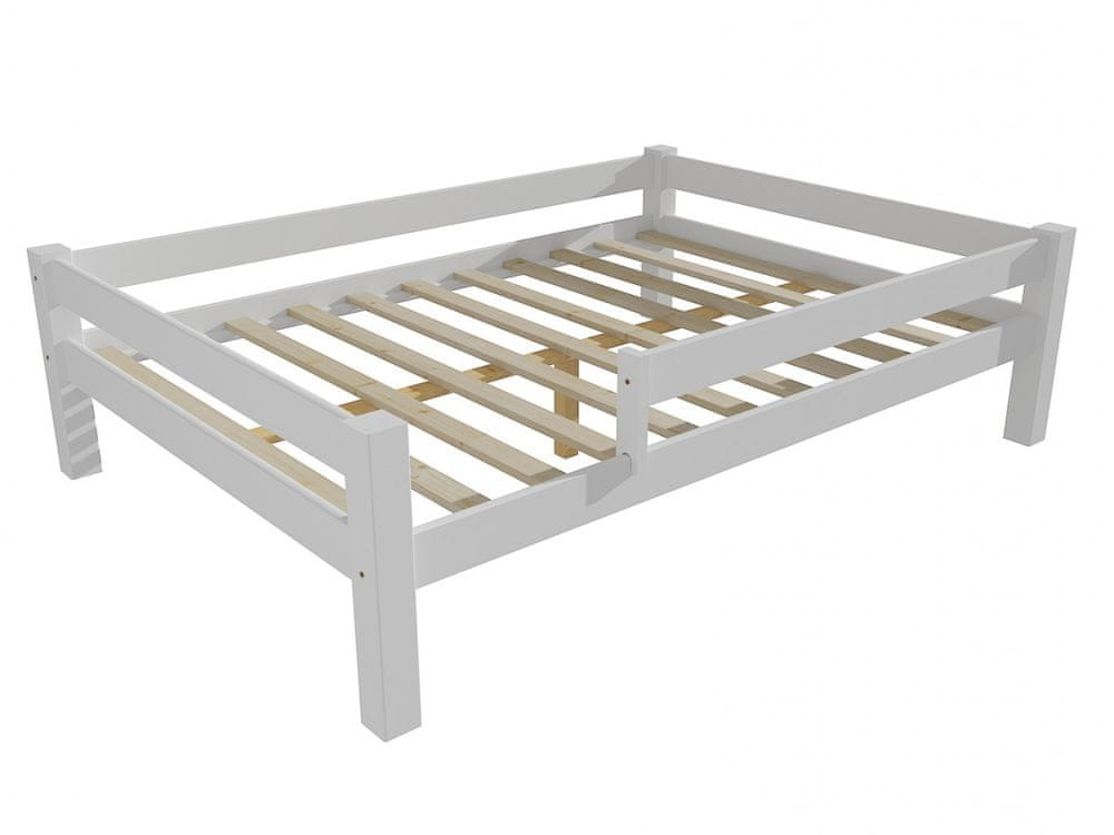 eoshop Detská posteľ 8X8 01D so zábranou (Rozmer: 120 x 200 cm, Farba dreva: farba biela)